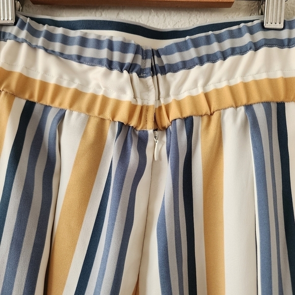 Chloe Dao Blue Striped Pleated Wide Leg Kira Pants Trouser Contemporary Designer - Picture 7 of 11